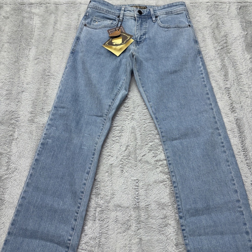 NWT JACK of SPADES Men's Size 31x34 Straight Leg Stretch 5 Pocket Light Blue